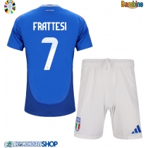 Maglie da calcio Italia Davide Frattesi #7 Prima Maglia Bambino Europei 2024 Manica Corta (+ Pantaloni corti)